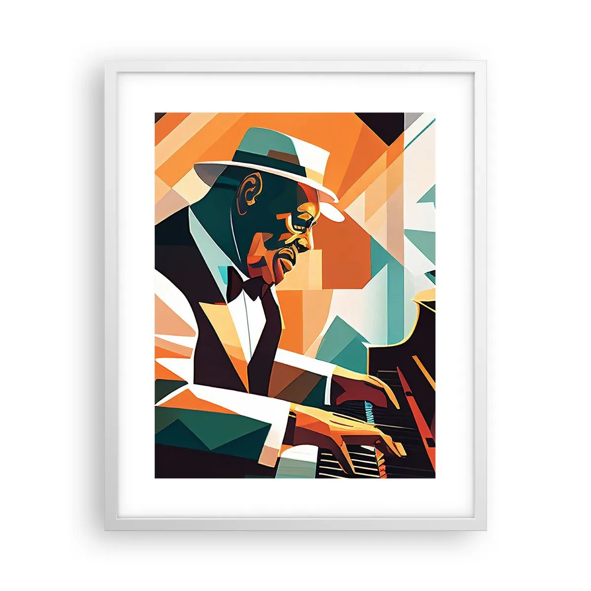 Affiche dans un cadre blanc - Poster - C’est tout le jazz - 40x50 cm