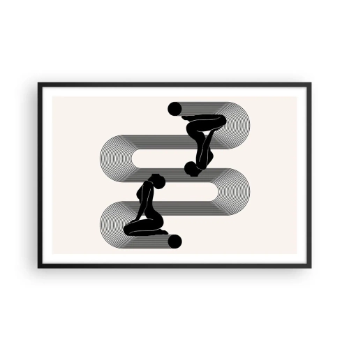 Affiche dans un cadre noir - Poster - Symétrie sensuelle - 91x61 cm