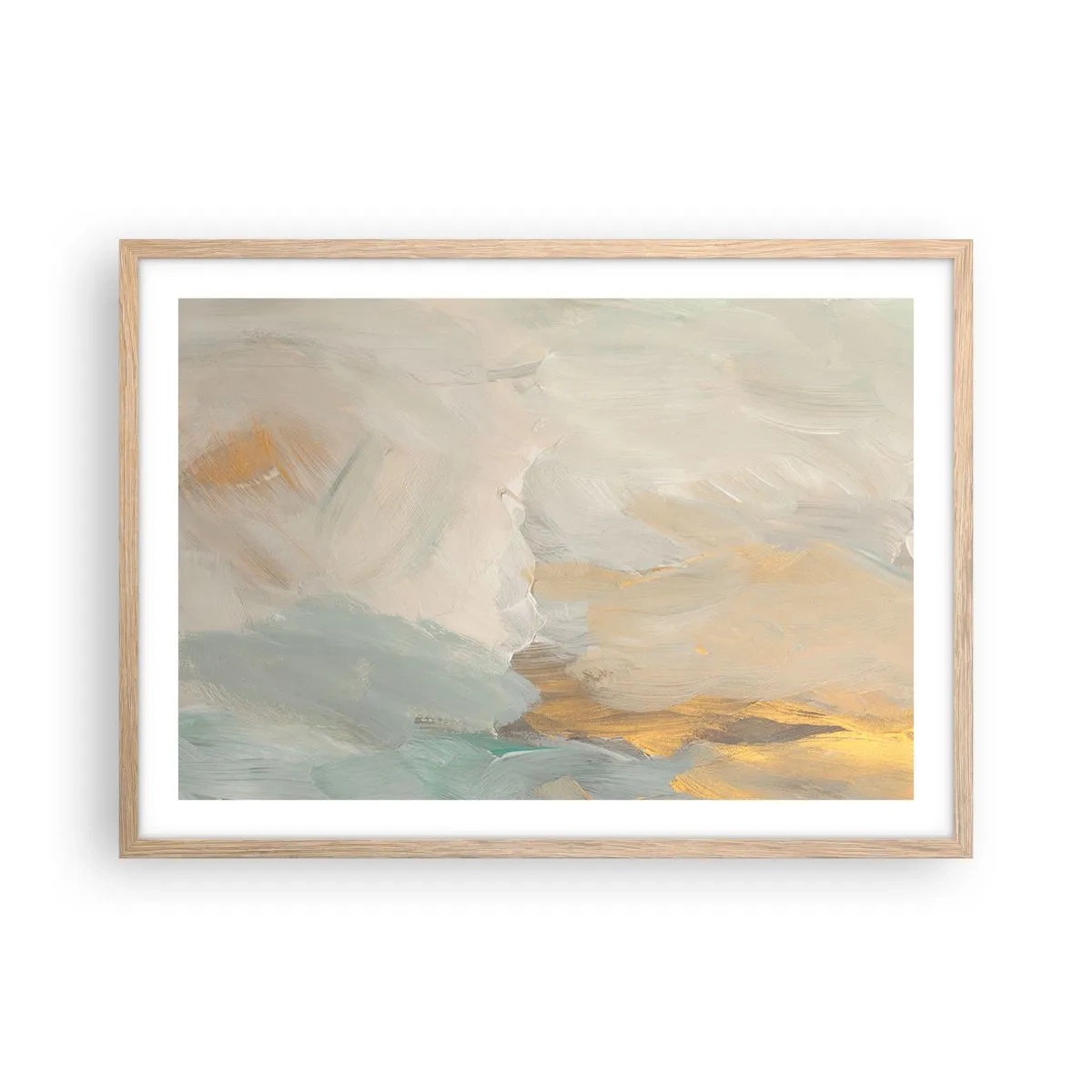 Affiche dans un chêne clair - Poster - Abstraction – le pays de la douceur - 70x50 cm