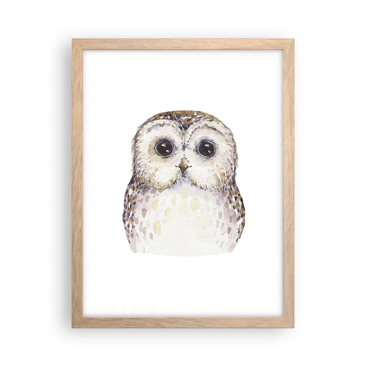 Affiche dans un chêne clair - Poster - Regarde-moi dans les yeux - 30x40 cm