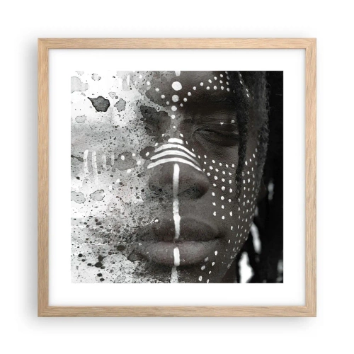Affiche dans un chêne clair - Poster - Découvrez l'esprit primal - 40x40 cm
