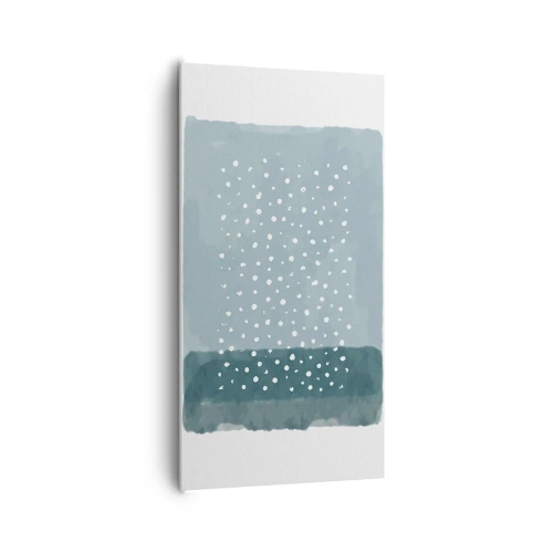 Impression sur toile - Image sur toile - Évolution de bleus - 65x120 cm