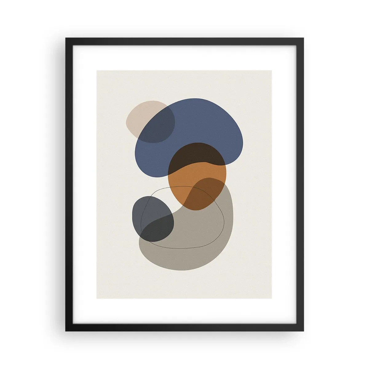 Affiche dans un cadre noir - Poster - Gouttes de couleur - 40x50 cm