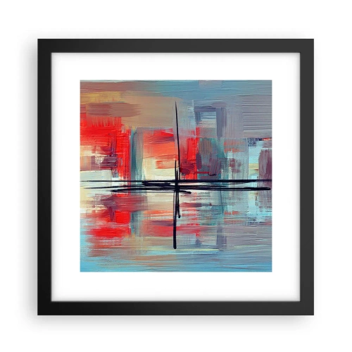 Affiche dans un cadre noir - Poster - Un paysage dans une dimension inconnue - 30x30 cm