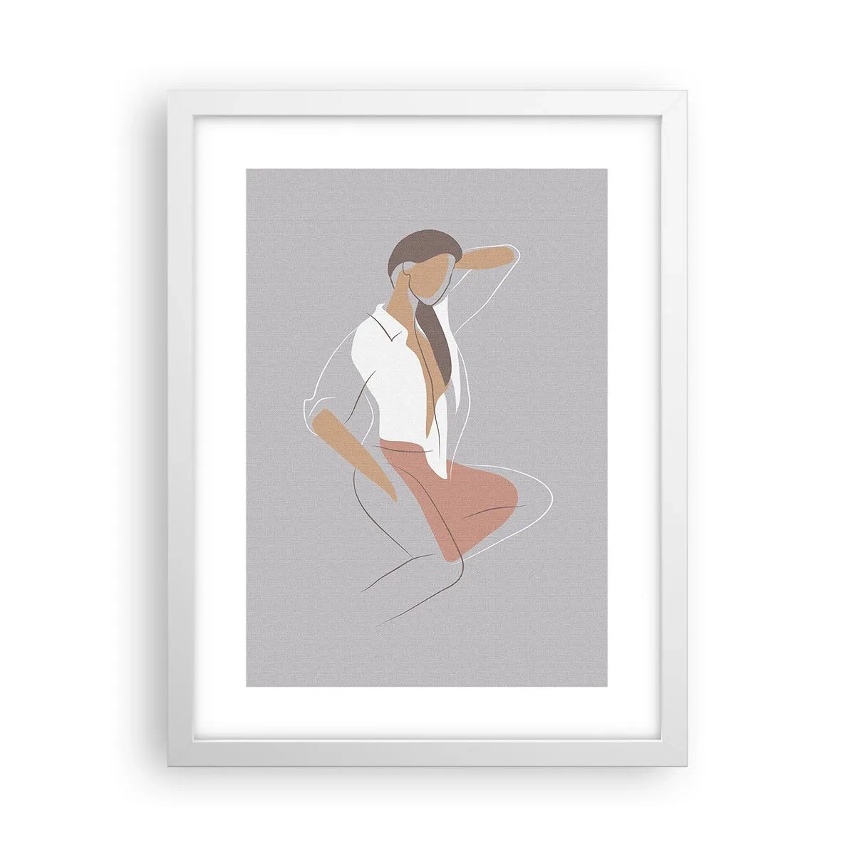 Affiche dans un cadre blanc - Poster - Contour gracieux - 30x40 cm