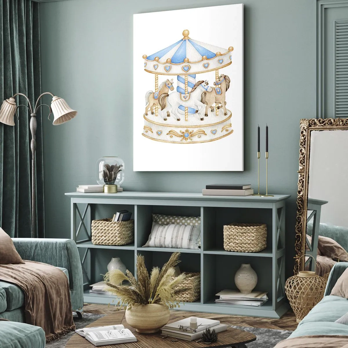 Impression sur toile - Image sur toile - Douce enfance - 65x120 cm