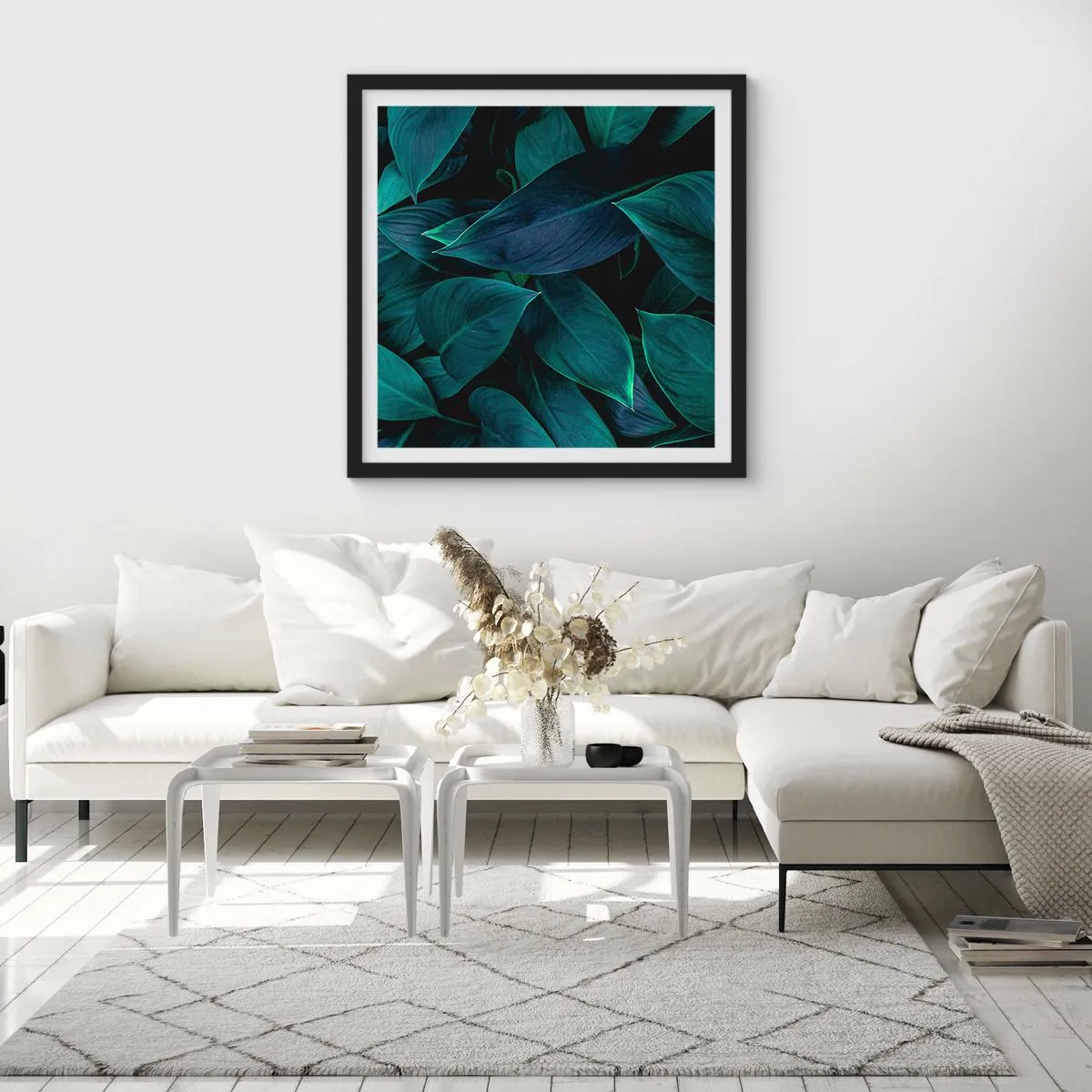 Affiche dans un cadre noir - Poster - le vert lui-même - 60x60 cm