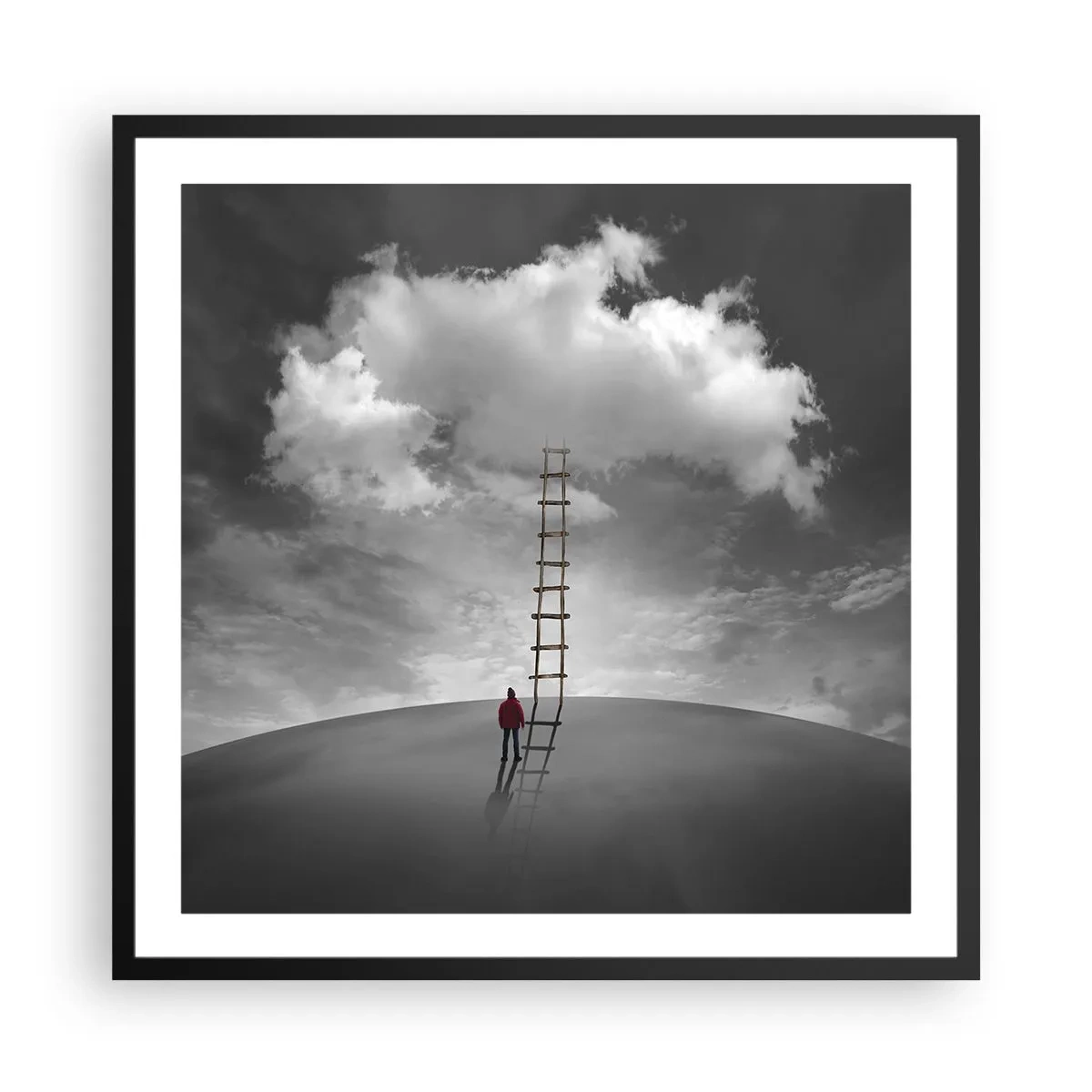 Affiche dans un cadre noir - Poster - Tout est possible - 60x60 cm
