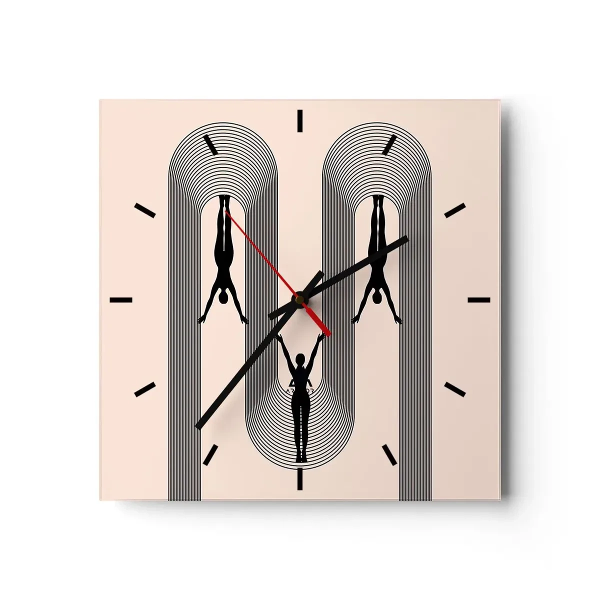 Horloge murale - Pendule murale - Les jambes en l’air - 40x40 cm