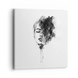 Impression sur toile - Image sur toile - De quoi rêve la fille - 40x40 cm