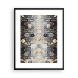 Affiche dans un cadre noir - Poster - Composition de diamants - 40x50 cm