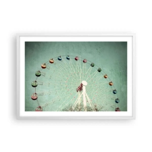 Affiche dans un cadre blanc - Poster - Nous vous invitons à vous amuser - 70x50 cm