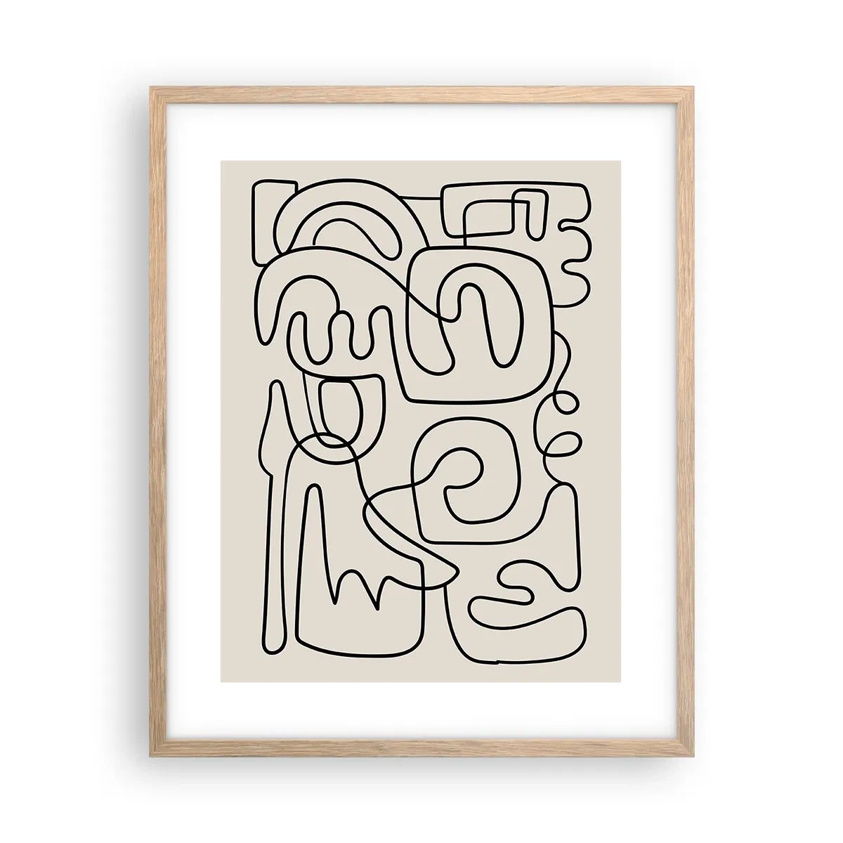 Affiche dans un chêne clair - Poster - Suivez les indices - 40x50 cm