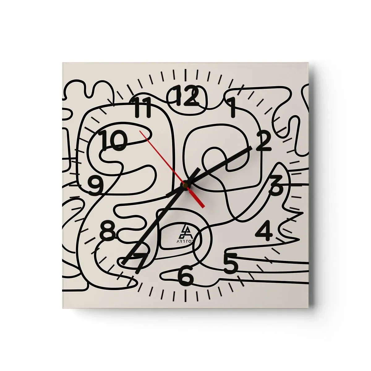 Horloge murale - Pendule murale - Suivez les indices - 30x30 cm