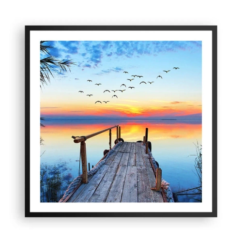 Affiche dans un cadre noir - Poster - Il est temps de rentrer... - 60x60 cm