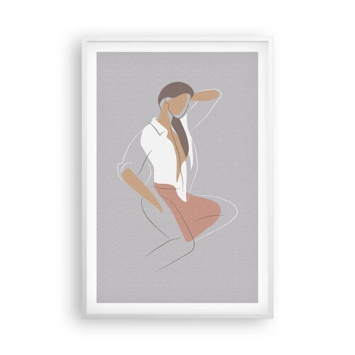Affiche dans un cadre blanc - Poster - Contour gracieux - 61x91 cm