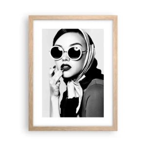 Affiche dans un chêne clair - Poster - Salutations des années 60 - 30x40 cm