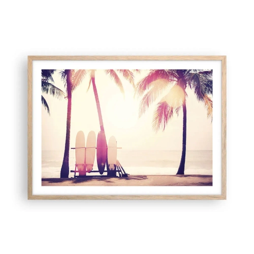 Affiche dans un chêne clair - Poster - Ca va être une journée magnifique - 70x50 cm