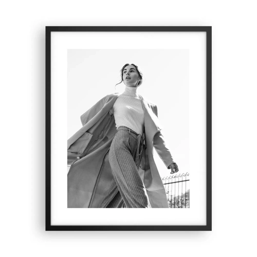 Affiche dans un cadre noir - Poster - Tu viens avec moi? - 40x50 cm