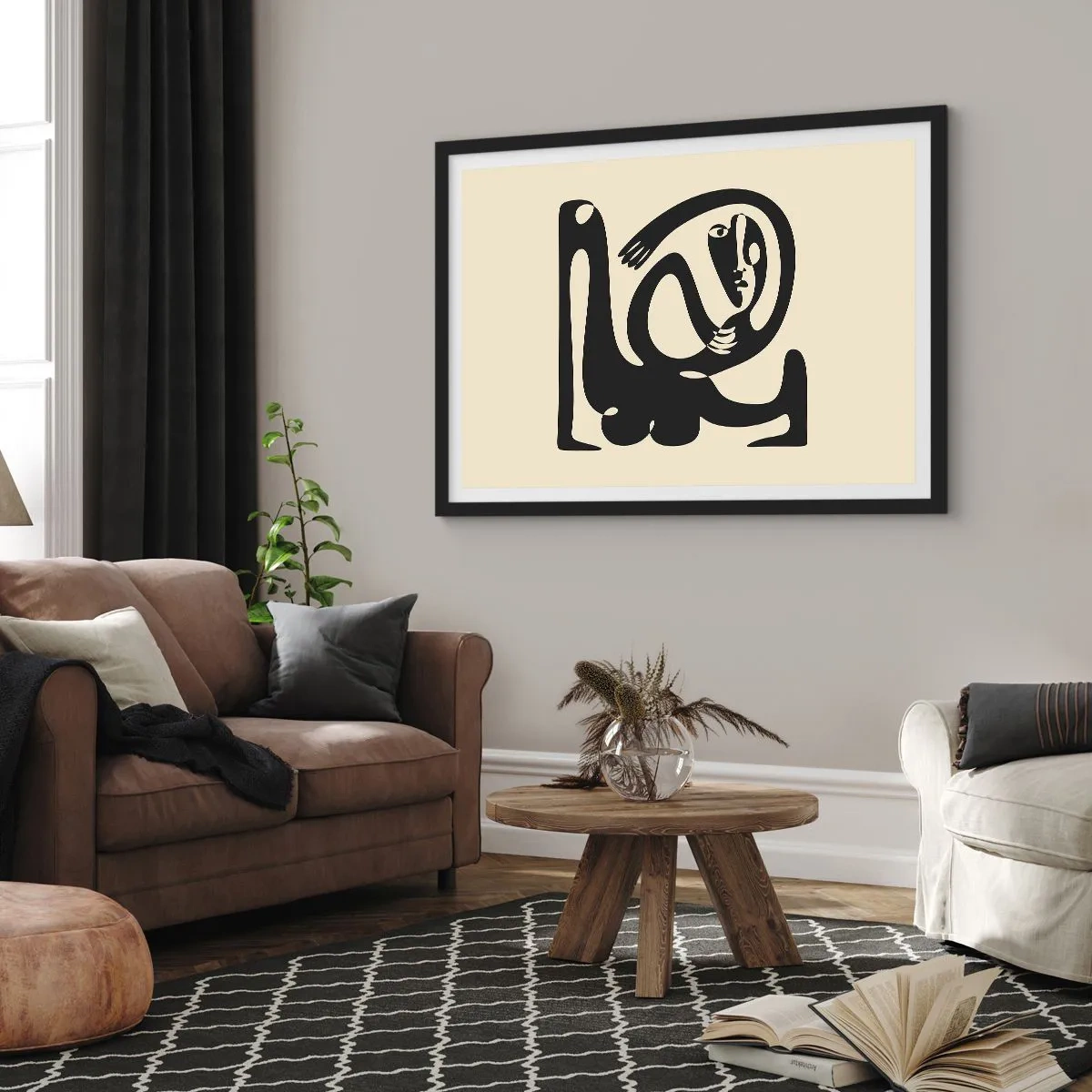 Affiche dans un cadre noir - Poster - Presque du Picasso - 50x40 cm