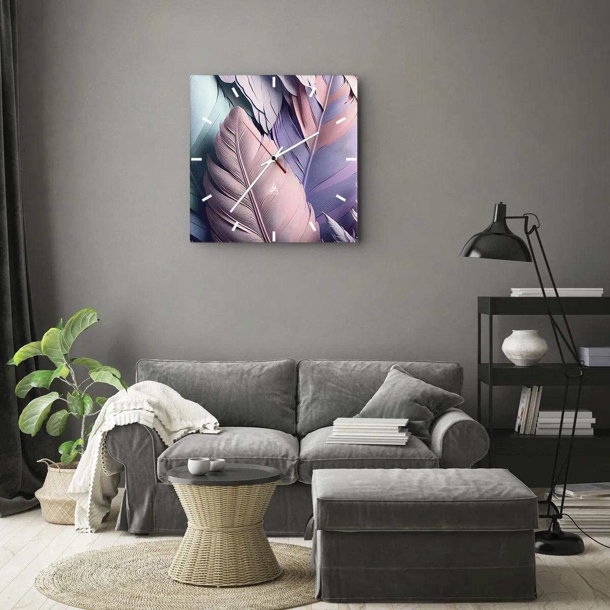 Horloge murale - Pendule murale - Oiseau chic - 40x40 cm