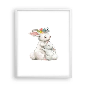 Affiche dans un cadre blanc - Poster - Maman irremplaçable - 40x50 cm