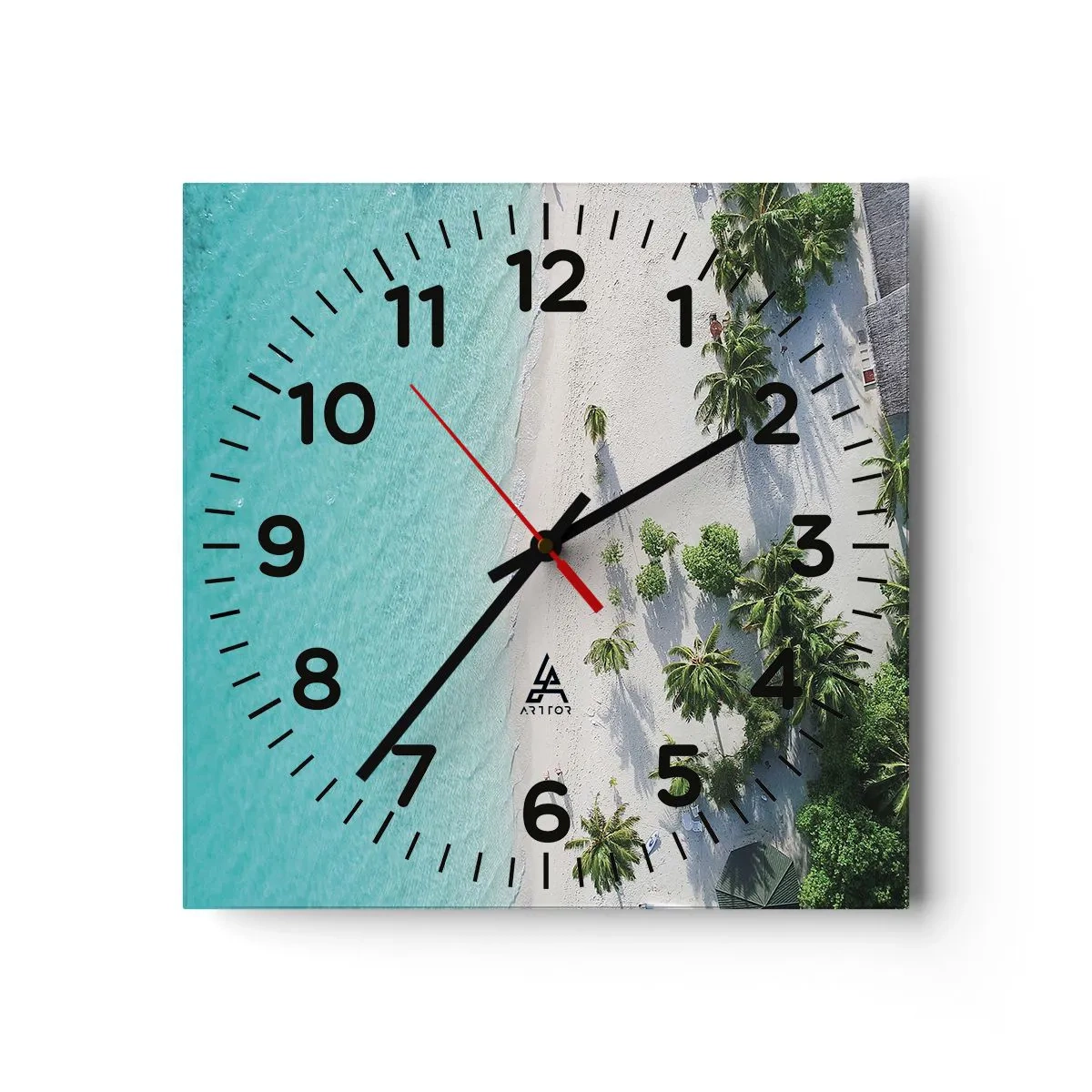 Horloge murale - Pendule murale - Vacances au paradis - 40x40 cm