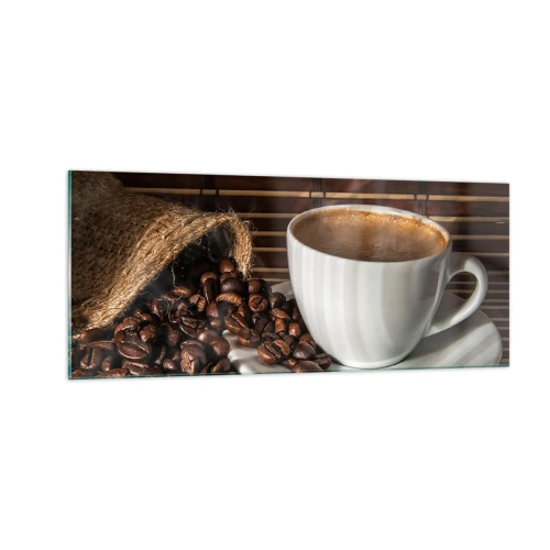 Impression sur verre - Image sur verre - La noirceur du charbon, la clarté de l'ambre - 100x40 cm