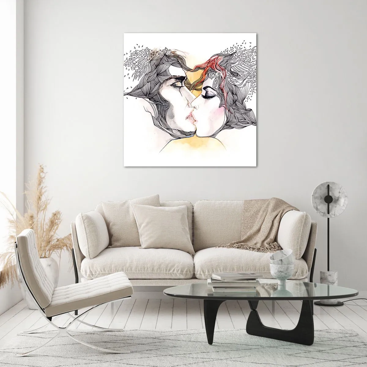 Impression sur verre - Image sur verre - Le monde n'existe pas - 40x40 cm