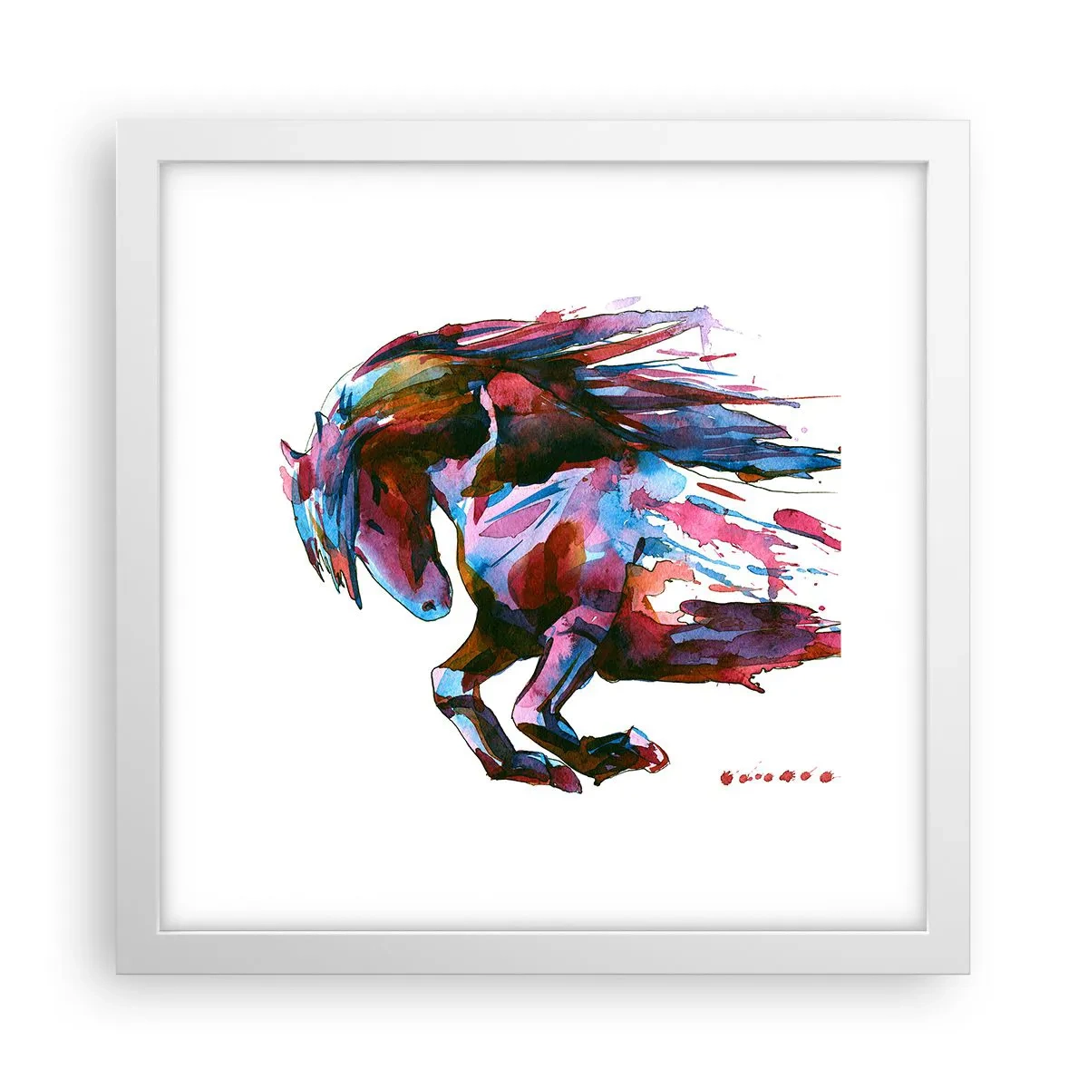 Affiche dans un cadre blanc - Poster - Dans le ravissement - 30x30 cm