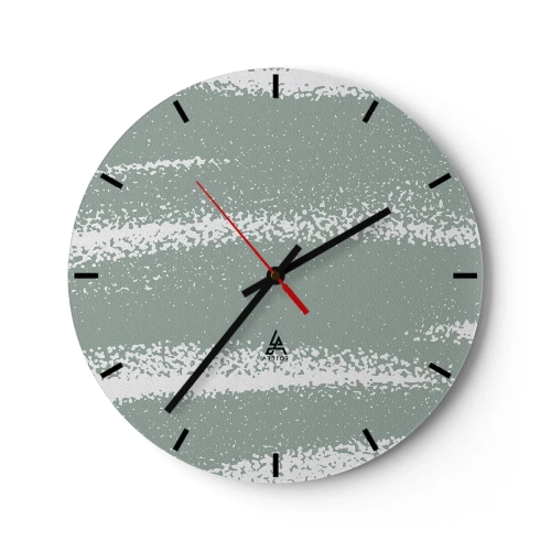 Horloge murale - Pendule murale - Abstraction dans un climat hivernal - 40x40 cm