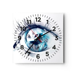 Horloge murale - Pendule murale - Face à face avec la nature sauvage - 30x30 cm