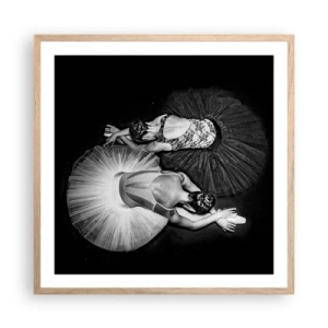 Affiche dans un chêne clair - Poster - Jin et jang – équilibre idéal - 60x60 cm