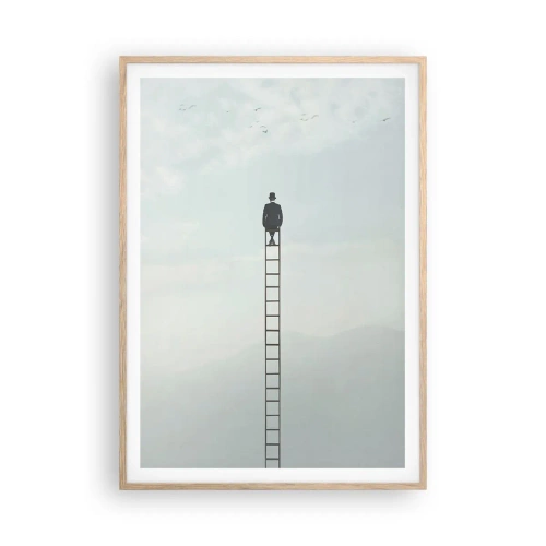 Affiche dans un chêne clair - Poster - Se soulever au-dessus - 70x100 cm