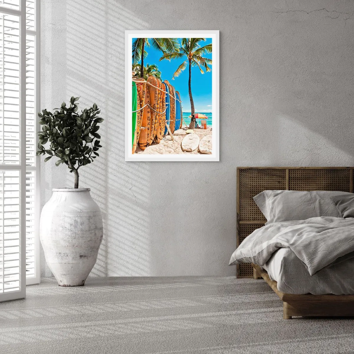 Affiche dans un cadre blanc - Poster - Jeux ensoleillés - 70x100 cm