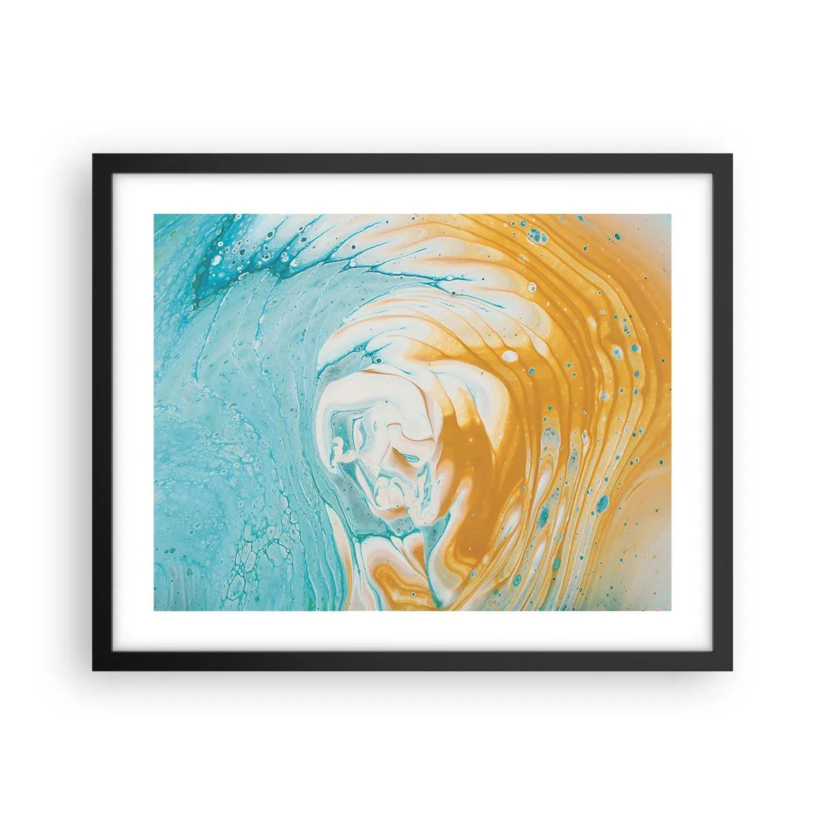 Affiche dans un cadre noir - Poster - Tourbillon pastel - 50x40 cm