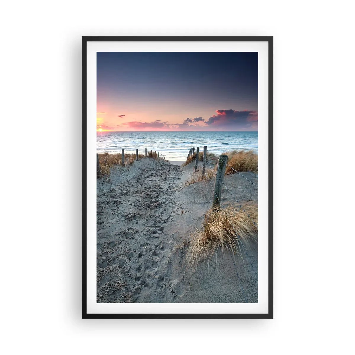 Affiche dans un cadre noir - Poster - Tu as versé l'éclat de l'arc-en-ciel sur les flots - 61x91 cm