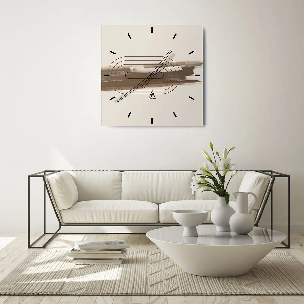 Horloge murale - Pendule murale - Parfum de gris - 30x30 cm