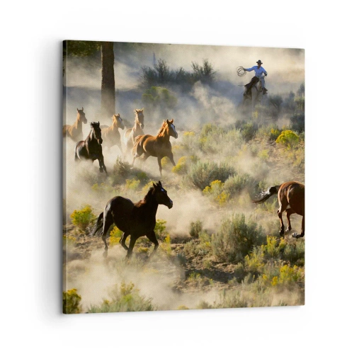 Impression sur toile - Image sur toile - Rivalité - liberté ou force masculine ? - 60x60 cm