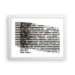 Affiche dans un cadre blanc - Poster - Rythme et bruissement - 40x30 cm