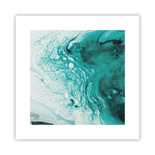 Affiche - Poster - Se fondre dans le bleu et le turquoise - 30x30 cm
