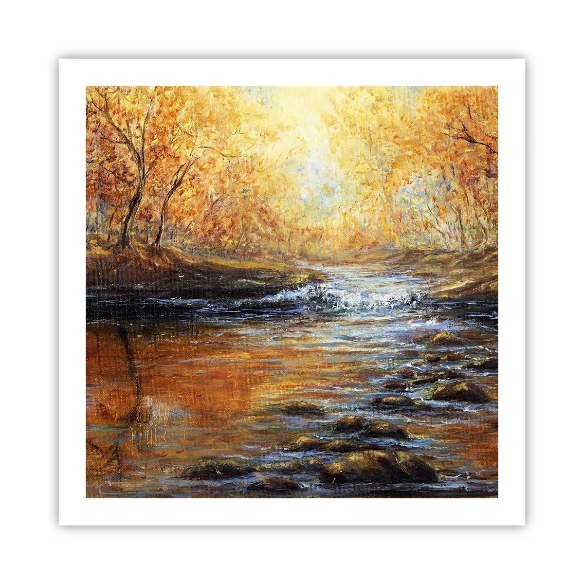 Affiche - Poster - Le ruisseau d'or - 60x60 cm