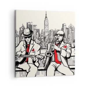 Impression sur toile - Image sur toile - improvisation new-yorkaise - 50x50 cm
