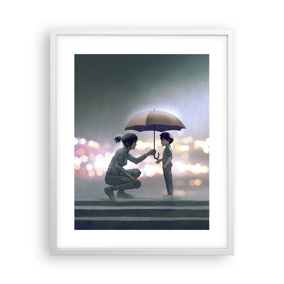 Affiche dans un cadre blanc - Poster - Et maintenant, tout va bien - 40x50 cm