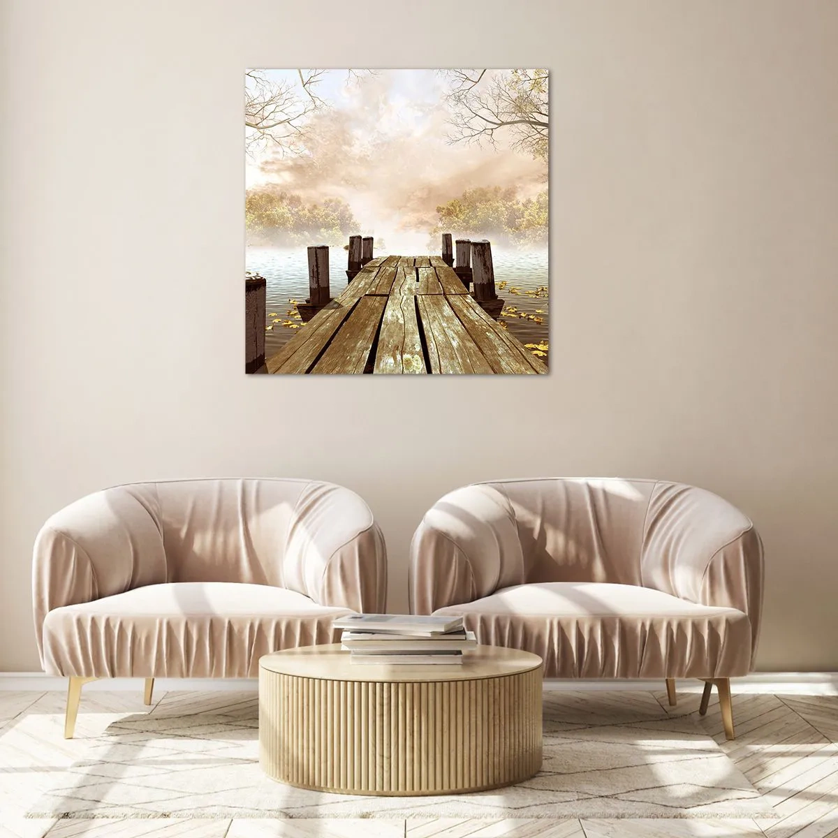 Impression sur verre - Image sur verre - La douce tristesse de l'automne - 70x70 cm