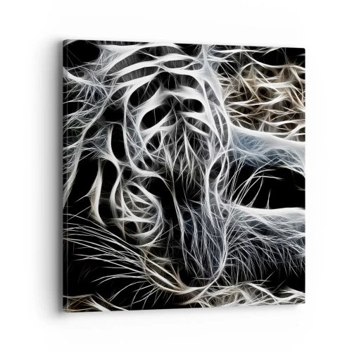 Impression sur toile - Image sur toile - Une étude de la légèreté du chat - 40x40 cm