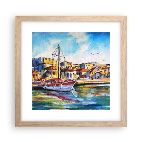 Affiche dans un chêne clair - Poster - Après-midi arc-en-ciel - 30x30 cm