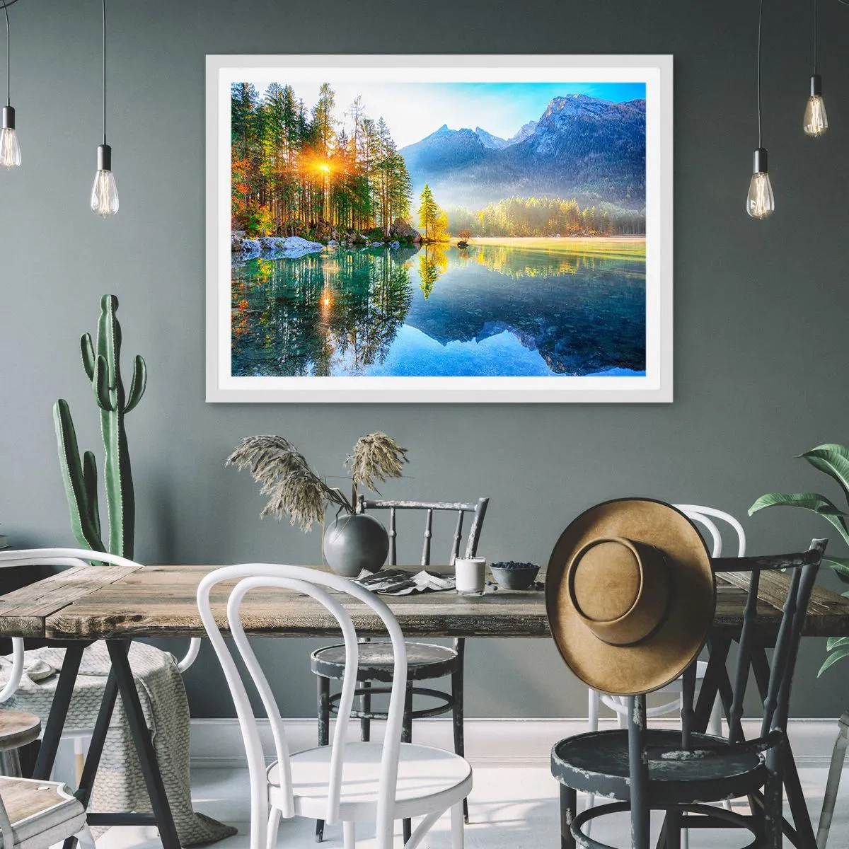 Affiche dans un cadre blanc - Poster - Majesté et douceur - 50x40 cm