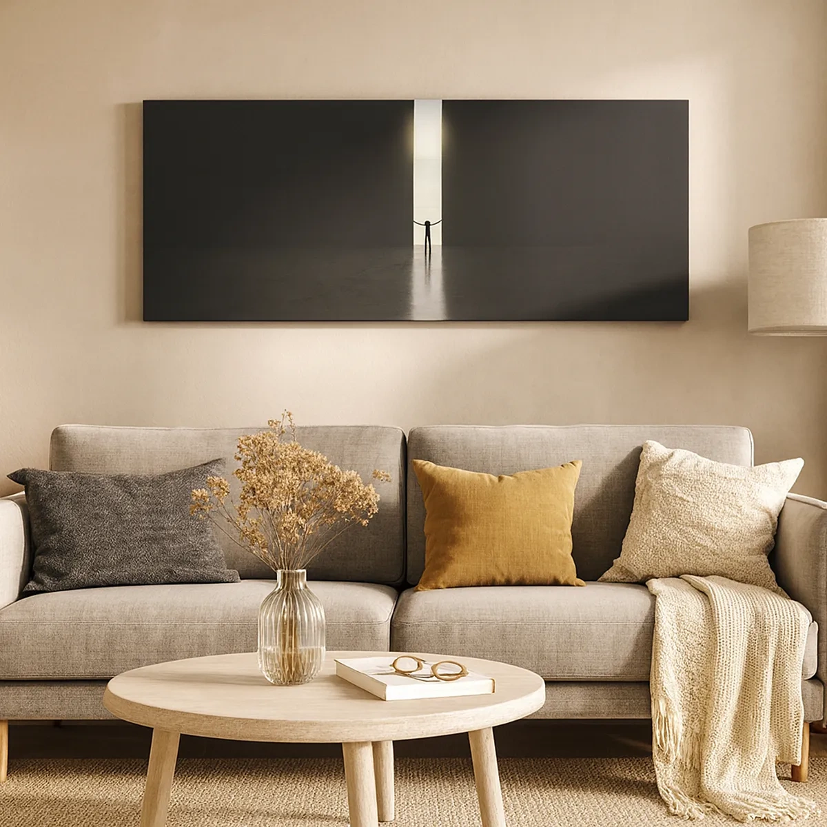 Impression sur toile - Image sur toile - Étape vers un avenir radieux - 30x30 cm