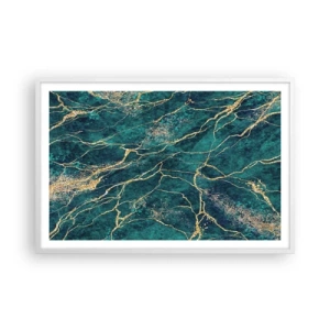 Affiche dans un cadre blanc - Poster - Mine d'or - 91x61 cm